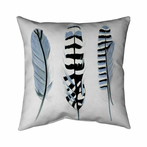 Begin Home Decor 26 x 26 in. Delicate Feathers-Double Sided Print Indoor Pillow 5541-2626-AN242
